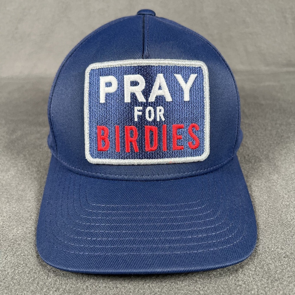 G/Fore Cap Mens Blue Snapback GFore Golf Pray for Birdies Cotton Blend Preppy‎